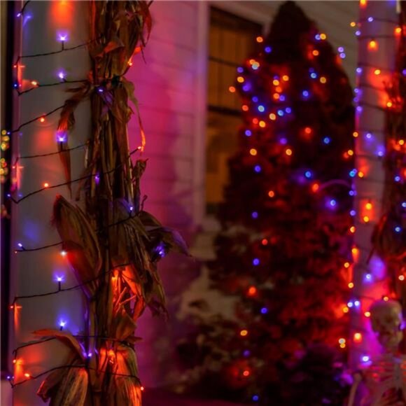 164FT 500 LED Halloween Lights, 8 Modes Waterproof Plug in String Lights - Picture 7 of 8